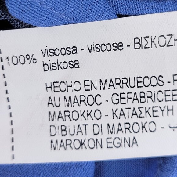 ZARA Blue Polka Dot Off The Shoulder Blouse, Size XS - Picture 6 of 7